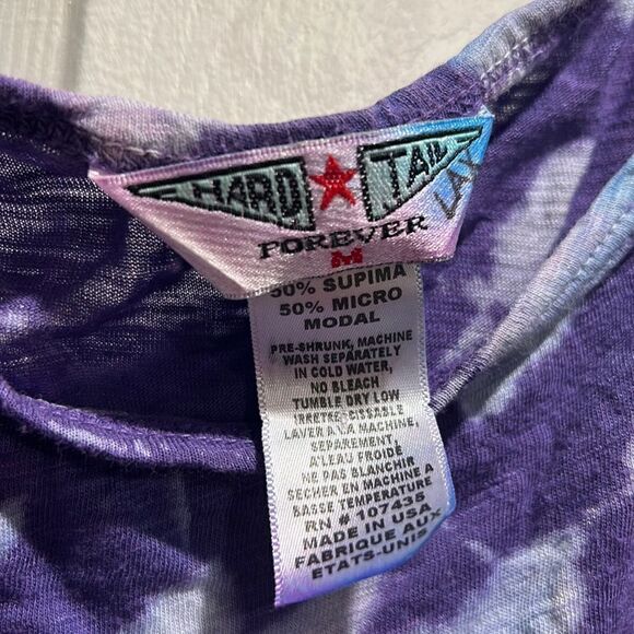 Hard Tail Pink, Purple & Blue Tie Dye Tank, Size Medium - Picture 5 of 6